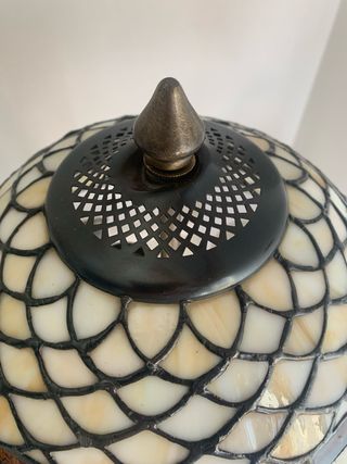 Lámpara de mesa Tiffany cristal y metal