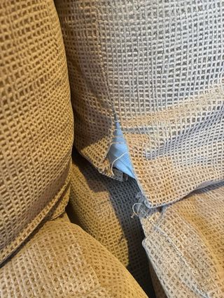 Sofá de 4 plazas en tela beige