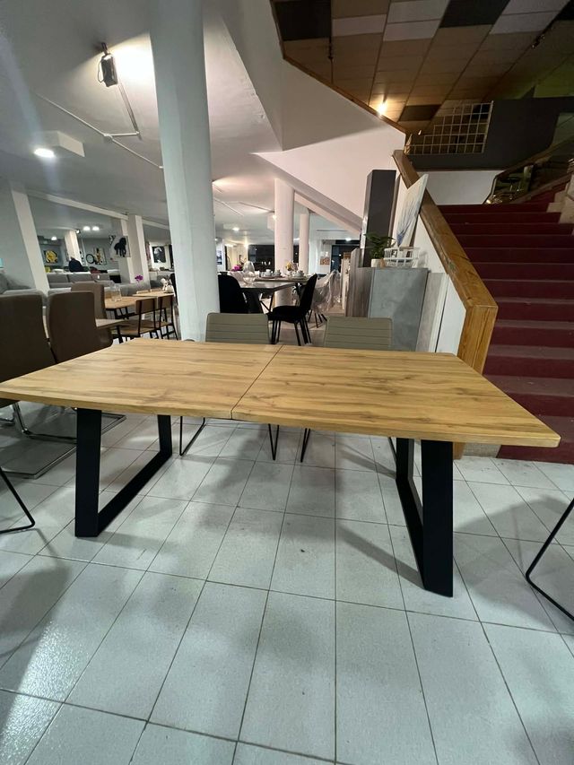 Mesa extensible madera y metal 180/230