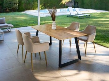 Mesa extensible madera y metal 180/230