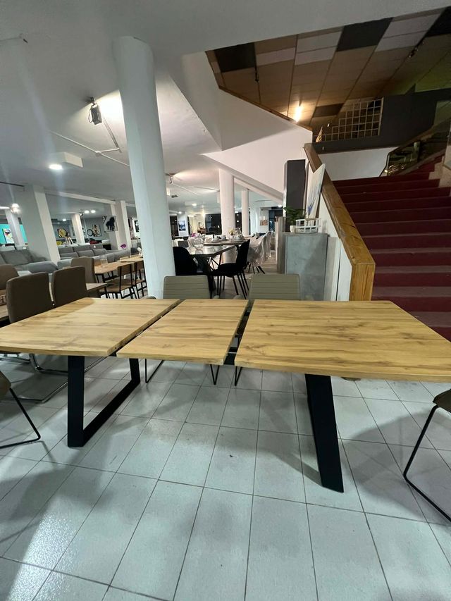 Mesa extensible madera y metal 180/230