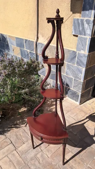 Rinconera estantería madera antigua mueble vintage