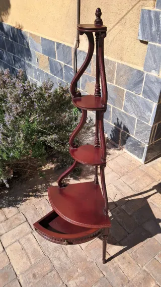 Rinconera estantería madera antigua mueble vintage