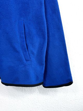 Forro Polar CHAPS Cremallera Azul Oversize Retro
