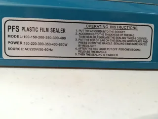 Termoselladora o selladora de bolsas