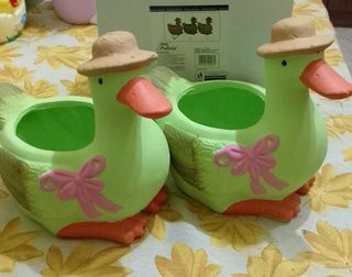 Coppia vasi ceramica anatre