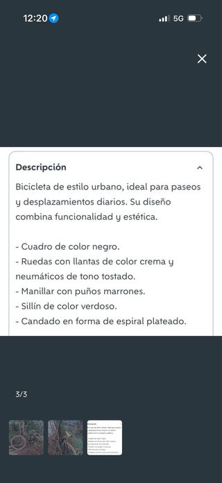 Bicicleta Vintage Negra super bien conservada