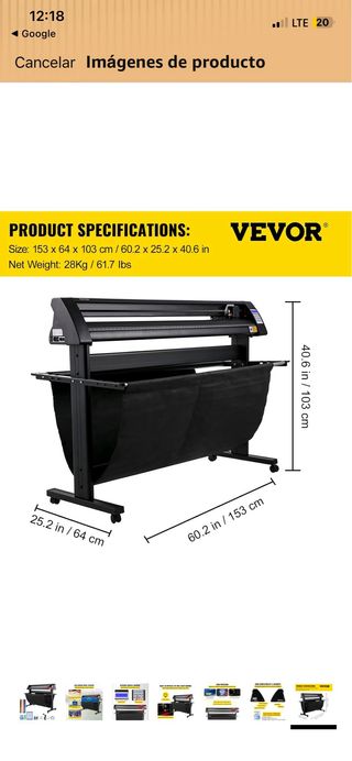 Plotter de corte de vinilo VEVOR 1350 mm