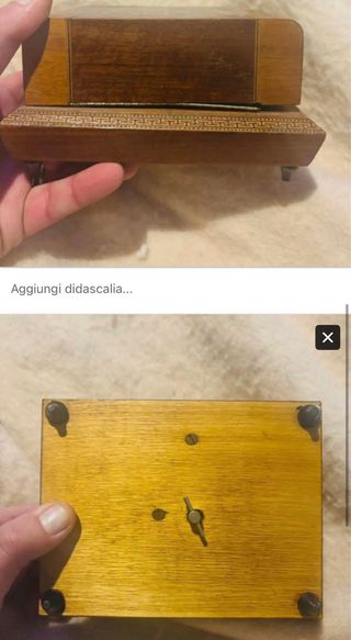 Carillon antico portasigarette in legno