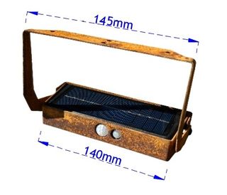 Lámpara Solar Acero Corten para escaleras