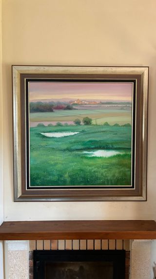 Cuadro Óleo Original Sanz Paisaje