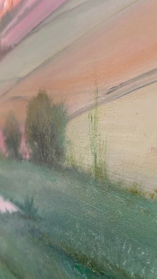 Cuadro Óleo Original Sanz Paisaje