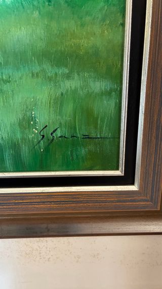 Cuadro Óleo Original Sanz Paisaje
