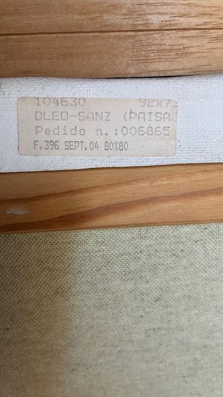 Cuadro Óleo Original Sanz Paisaje