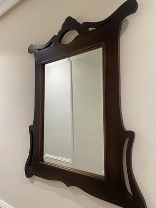 Espejo madera antiguo tallado