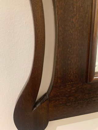 Espejo madera antiguo tallado