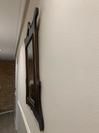 Espejo madera antiguo tallado