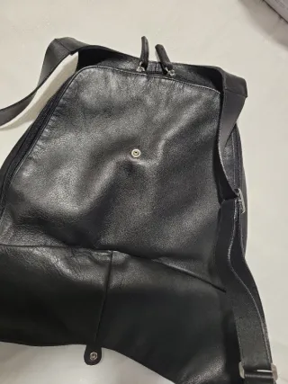 Bolso Mochila Piel Negro