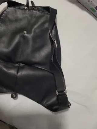 Bolso Mochila Piel Negro