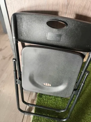 8 Sillas Plegables Negras