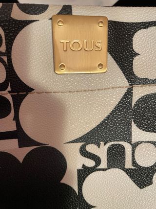Bolso Tous estampado blanco y negro como nuevo