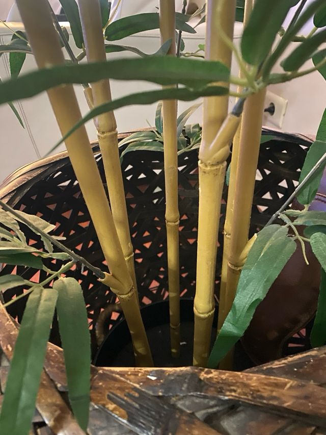 Maceta Mimbre Marrón Grande