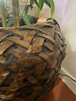 Maceta Mimbre Marrón Grande