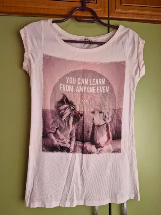 Camiseta Pull&Bear S Estampado Animal