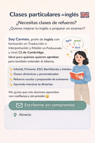 Clases de inglés 10€ Almería