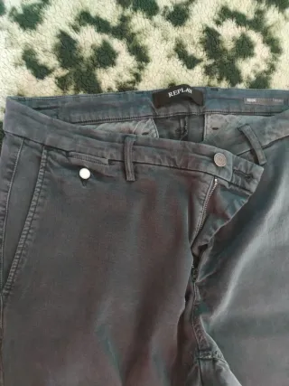 Pantalones chinos Replay azul marino talla L