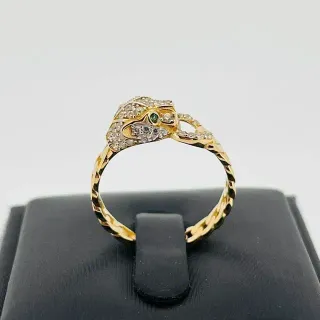 Sortija León Circonita 18K