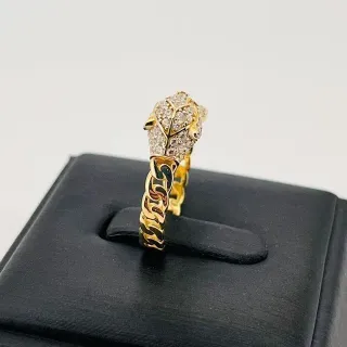 Sortija León Circonita 18K