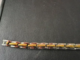 Pulsera eslabones oro y acero