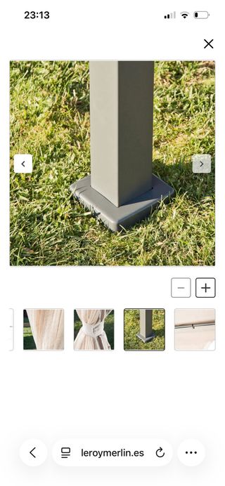 Pérgola Naterial YSIS 3x3m Beige/Gris