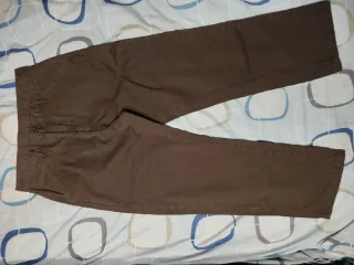 Calças Zara Straight Castanhas Tamanho M