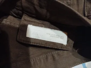 Calças Zara Straight Castanhas Tamanho M