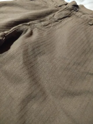 Calças Zara Straight Castanhas Tamanho M