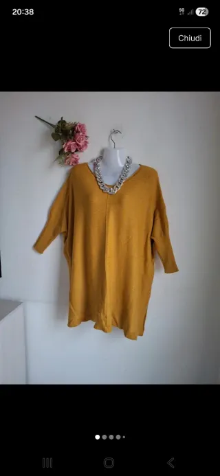 Maglia oversize gialla