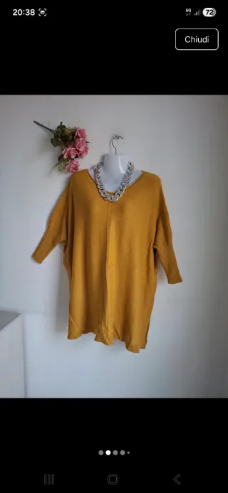 Maglia oversize gialla