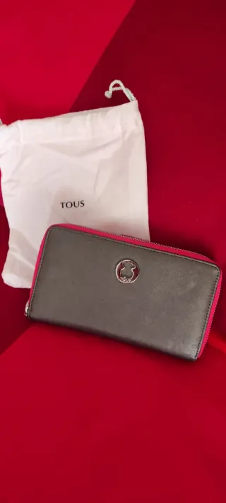Monedero Tous Gris y Rosa