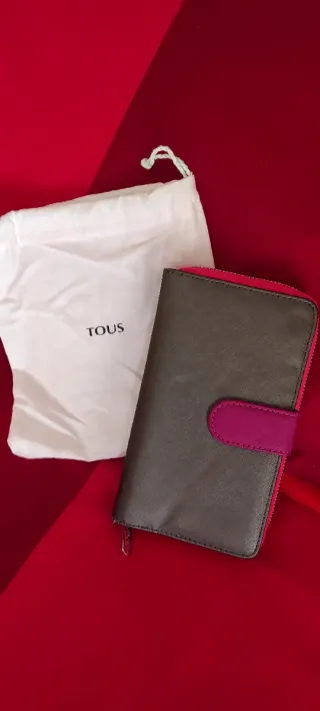 Monedero Tous Gris y Rosa