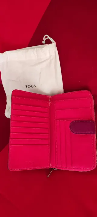 Monedero Tous Gris y Rosa