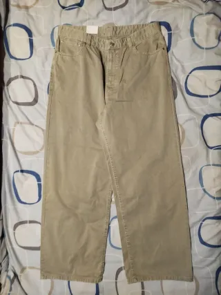 Calças Zara Baggy Khaki Tamanho 44