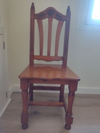 6 Sillas de Comedor de Madera