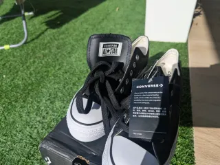 Converse Piel Negras Talla 39 Plataforma nuevas