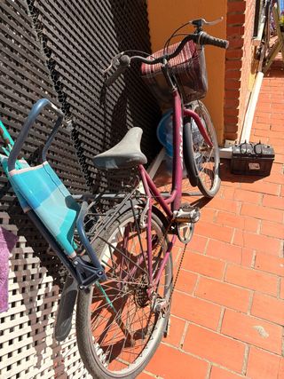 Bicicleta de paseo morada