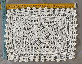 Centrino uncinetto cotone bianco fatto a mano