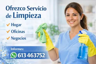 Ofresco servicio de limpieza.