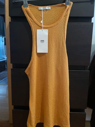 Camiseta Zara dorada/naranja Talla S