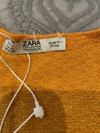 Camiseta Zara dorada/naranja Talla S